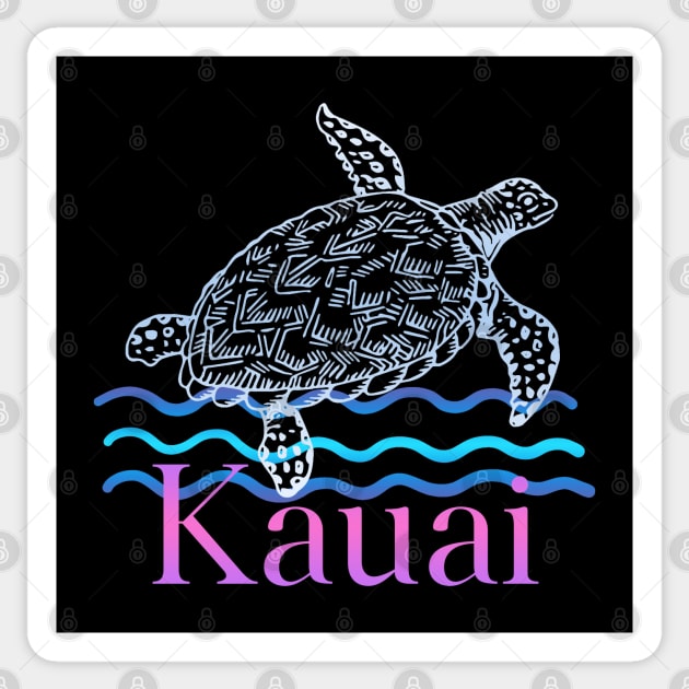 Kauai Hawaii Sea Turtle Souvenir Gift Sticker by Pine Hill Goods